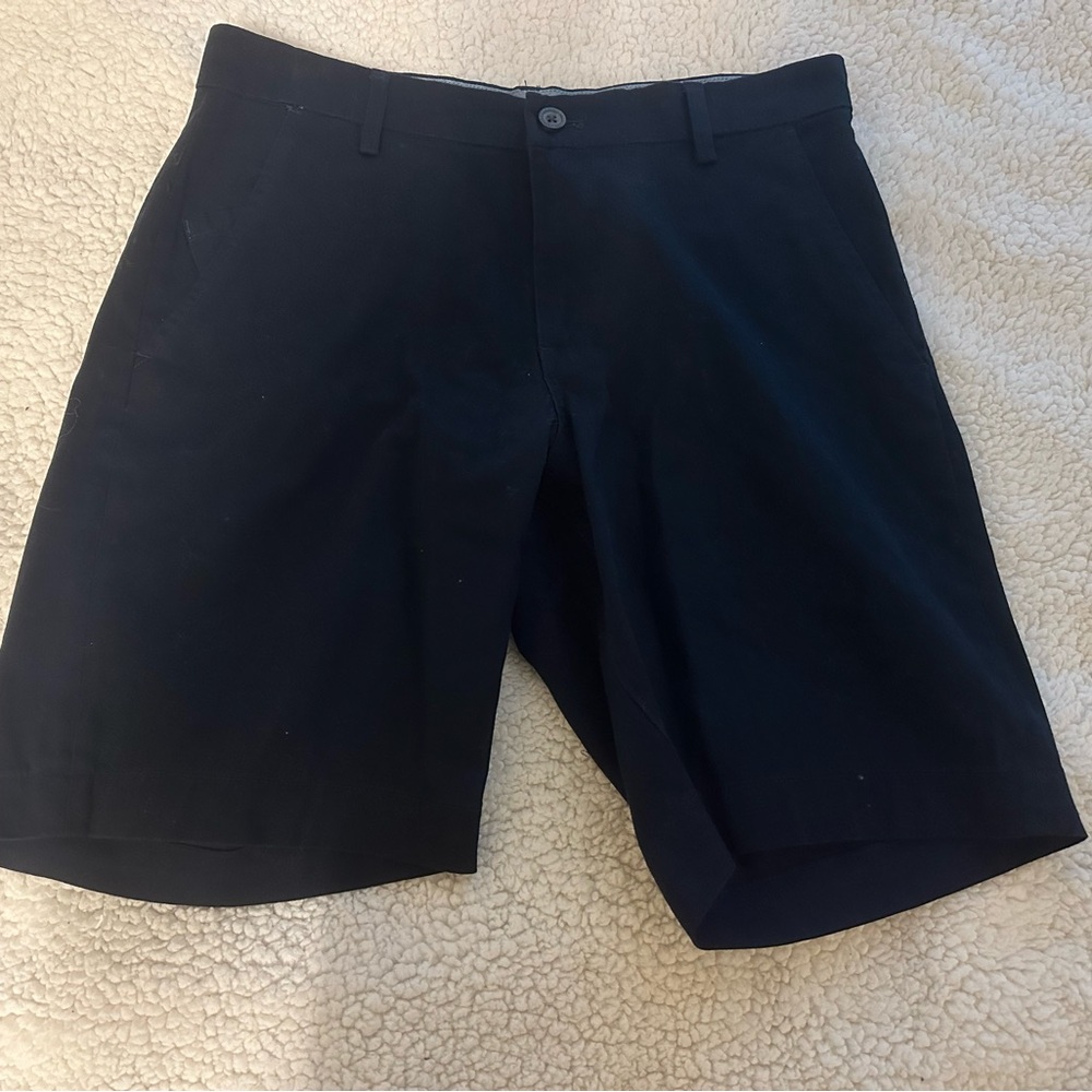 🔥 NEW CHAPS Flat Front Costland Wash Khaki Shorts Men’s 30 WAIST - NAVY